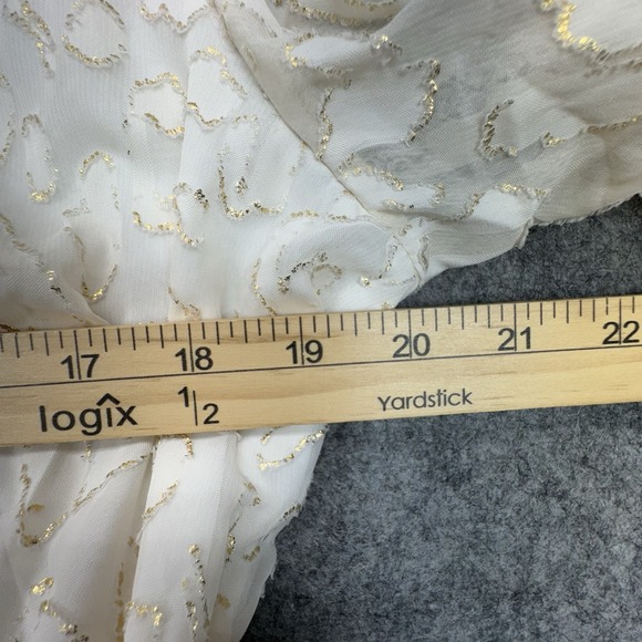 Shein Beautiful Antique White Cream Gold Animal Print Accent Cheetah Womens XL - Picture 4 of 8